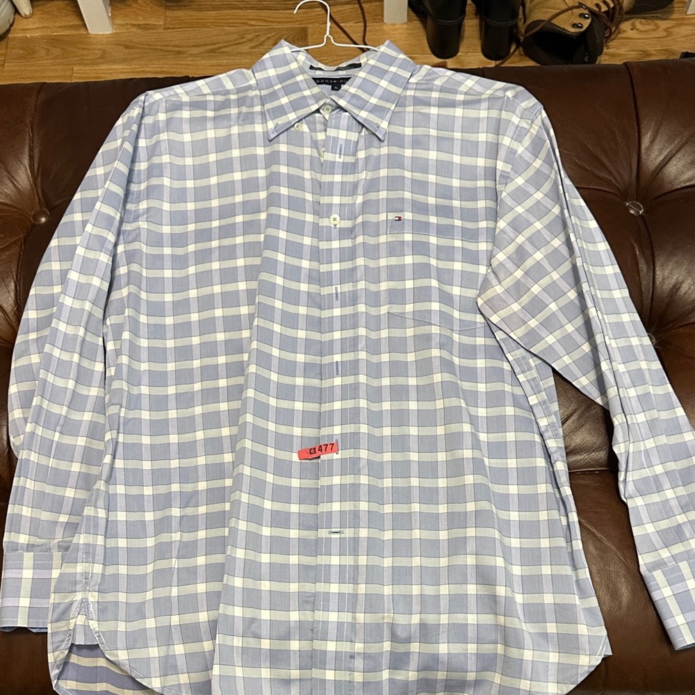 Tommy Hilfiger Light Blue Plaid Shirt